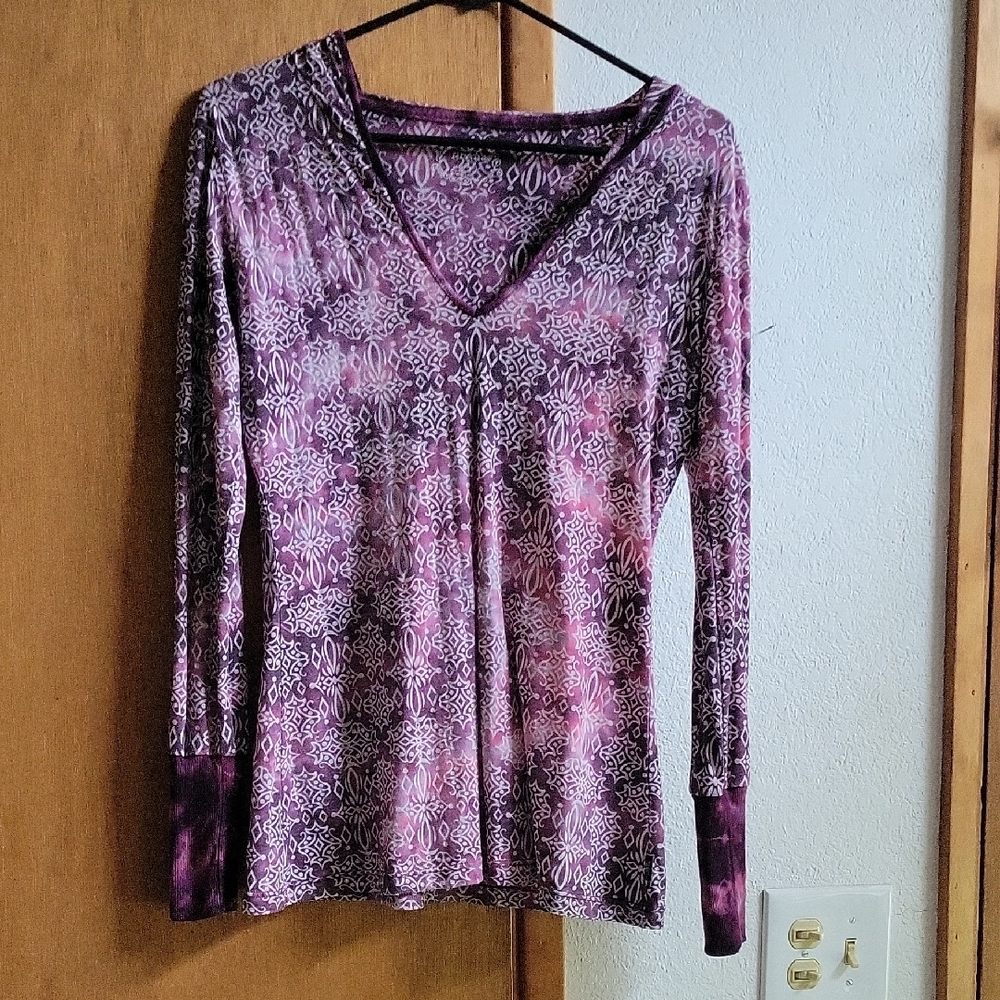Prana Purple and Pink Long Sleeve Women's Top
